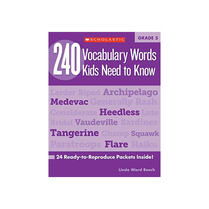 240 Vocabulary Words Kids Need To Know, Grade 5